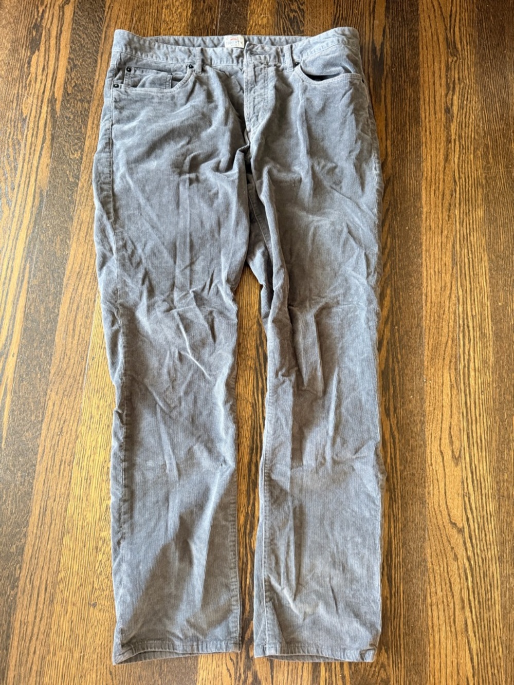Faherty Men's Light Gray Corduroy Pants 32
